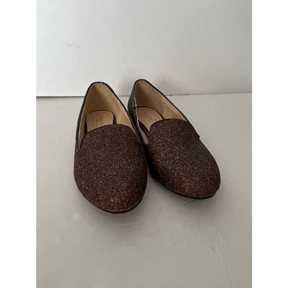 Frederic's Women's Glitter Sparkle Loafer Slip-On Almond Toe Blush Pink Size 7.5 - Picture 2 of 11